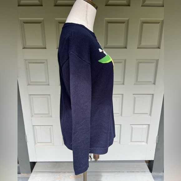 Talbots Lemon 🍋 Floral Crew Neck Sweater - Picture 3 of 7